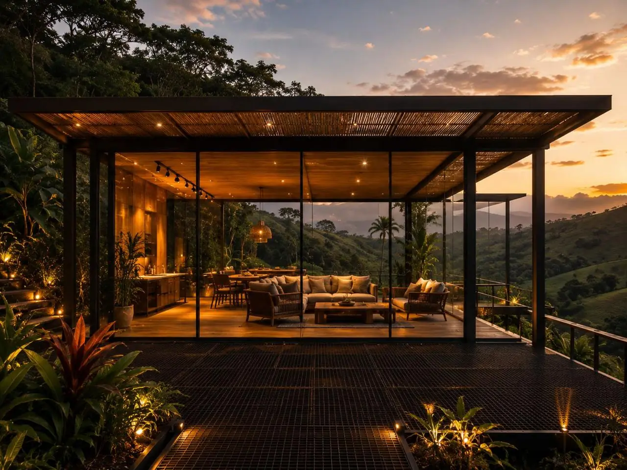 Arquitetura contemporânea integrada à natureza
