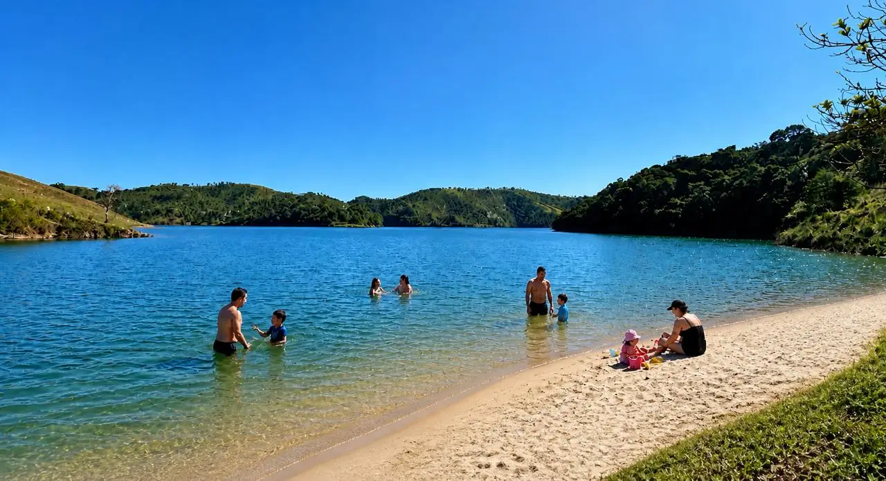 Praia privativa de águas cristalinas